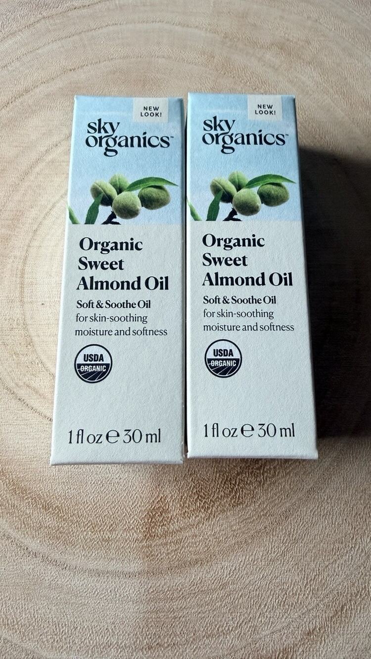 Sky Organics Organic Sweet Almond Oil 1 fl oz (30 ml) x2